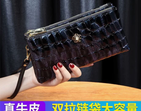 手拿包 手拿包小包包手机包真皮双拉链女气质...