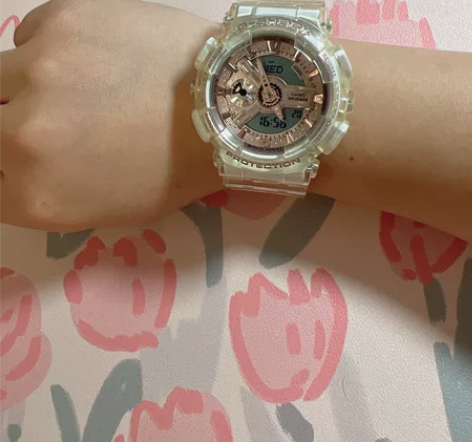 CASIO卡西欧G-SHOCK透明手表情侣...