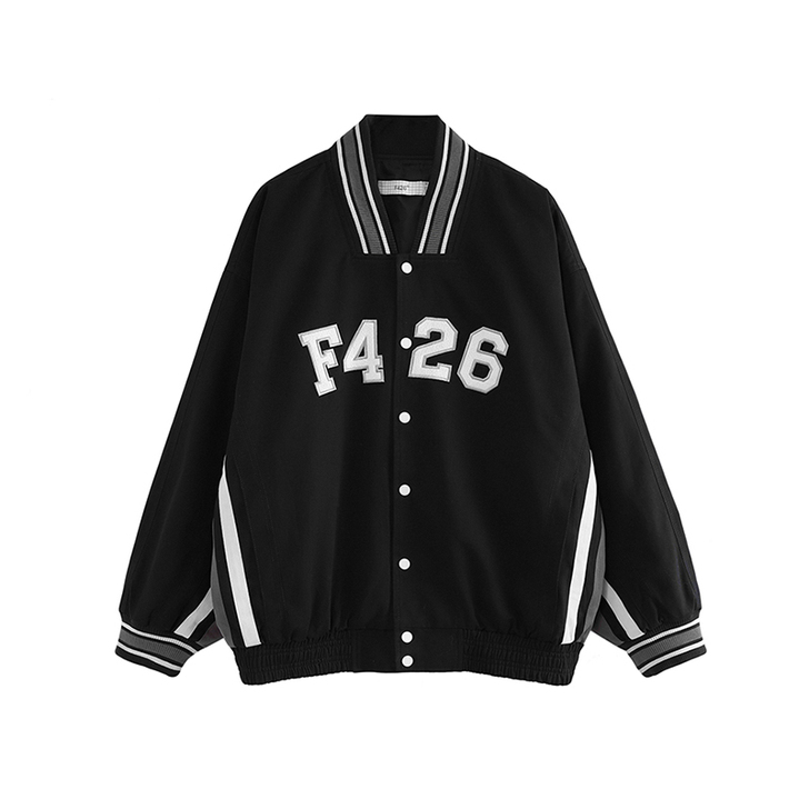 F426潮牌os嘻哈加厚棒球棉服工装外套街...