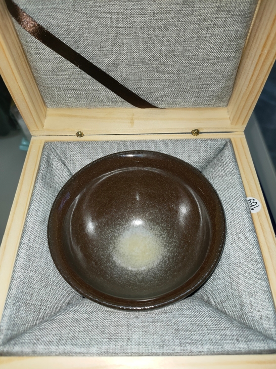 全新龙窑柴烧建盏 盏底带茶叶末和冰裂纹 可...