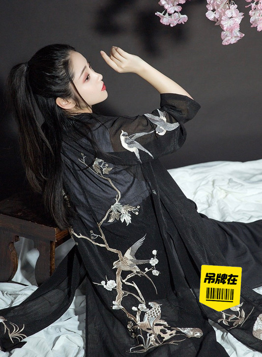 净燃汉服百鸟朝凤宋制改良宋裤褙子