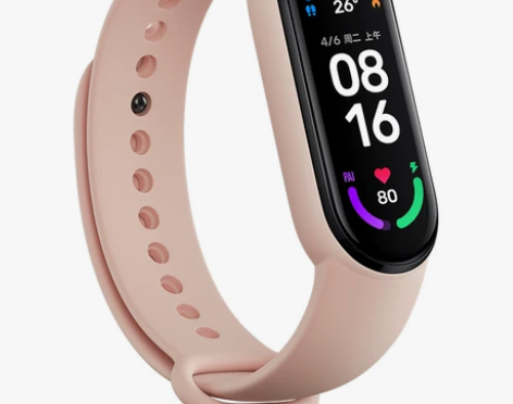 小米手环6标准版(自带黑色腕带)+藕荷粉腕...