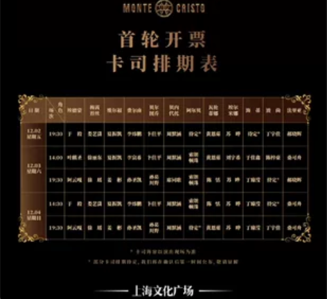 阿云嘎 音乐剧基督山伯爵 12.3 12....