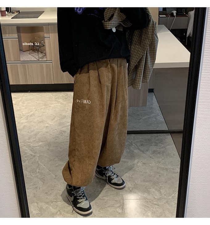 古着vintage休闲裤男日系复古潮牌宽松...