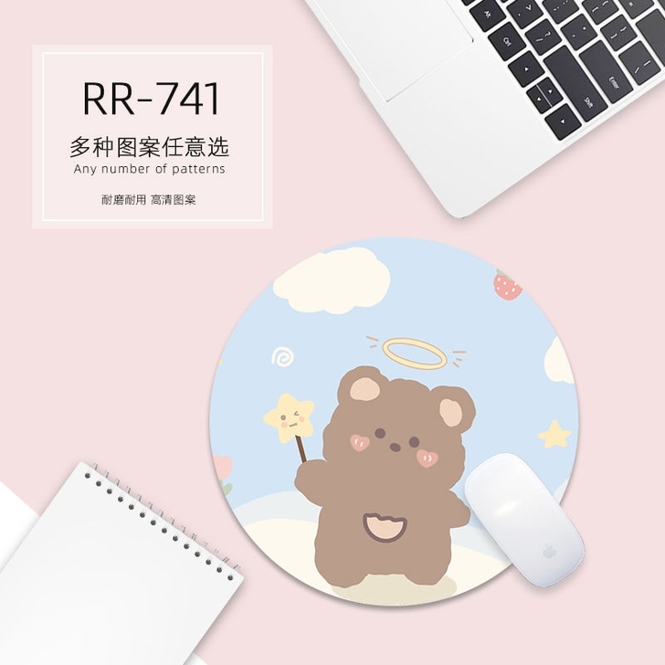 鼠标垫圆形ins小号女生卡通家用