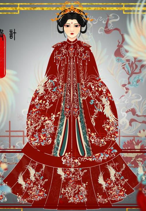 鸾凤仪$$##$$古国王爷汉服女重工花嫁明...