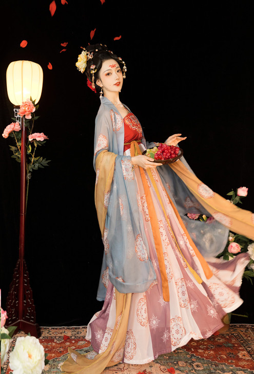 【潮流周价】玉术原创汉服女霓裳诃子裙大袖衫...