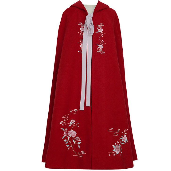 上林花锦 花朝记原创芍药花重工刺绣斗篷