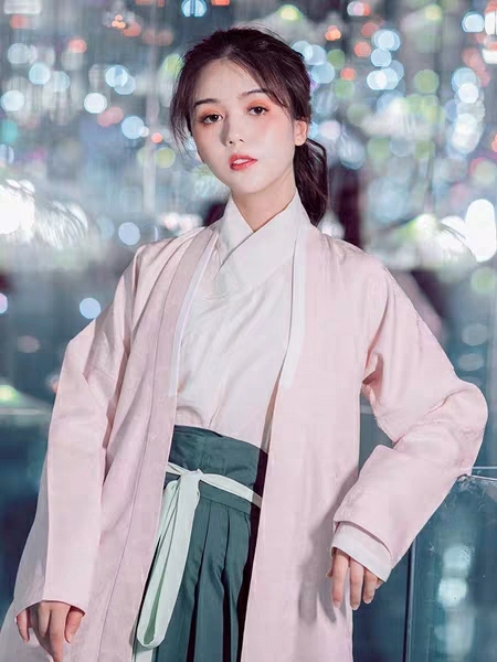 【淡妆浓抹】花朝记汉服原创宋制对襟衫交领褶...