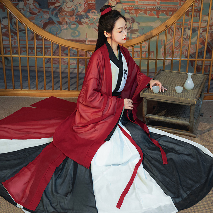 千秋醉魏晋风汉服女春中国风仙气侠客古风广袖...