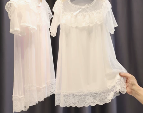 蕾丝夏季女宝宝公主风裙睡衣女童宫廷睡裙儿童...