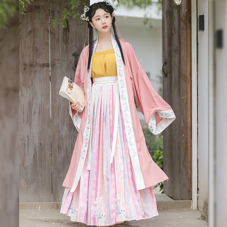 帛之素兔兔花原创正品汉服女中国风白菜全套宋...