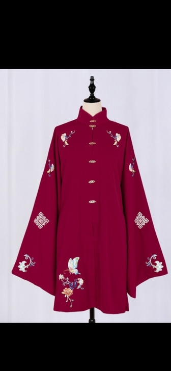 司南阁画屏 明制琵琶袖 重工刺绣