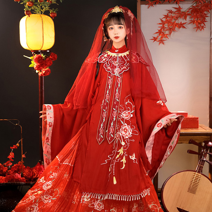 花嫁汉服女正品原创中国风古装明制秋冬夏季薄...