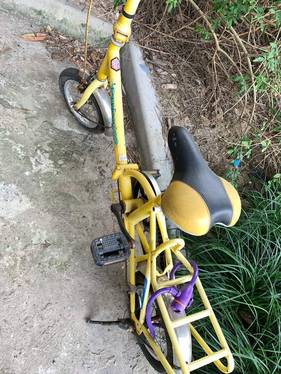 16寸闲置自行车,这辆也卖掉吧,停了很久一...