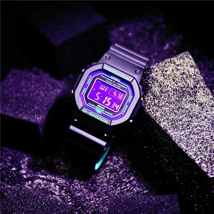 卡 DW5600 新款霓虹灯 小方块 带抬...