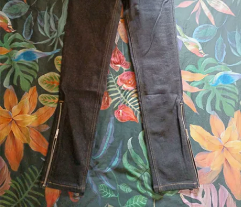 欧洲站高品冬季新款高腰弹力显瘦拉链开叉喇叭...