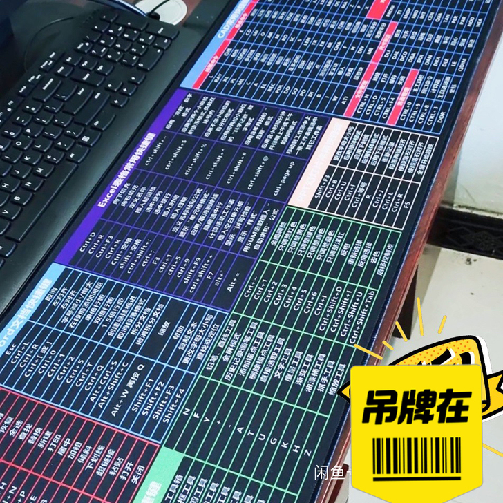 (低价清)3mm加厚锁边鼠标垫大号办公快捷...