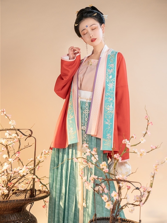 重回汉唐汉服女博古幽思宋制褙子下裙    ...