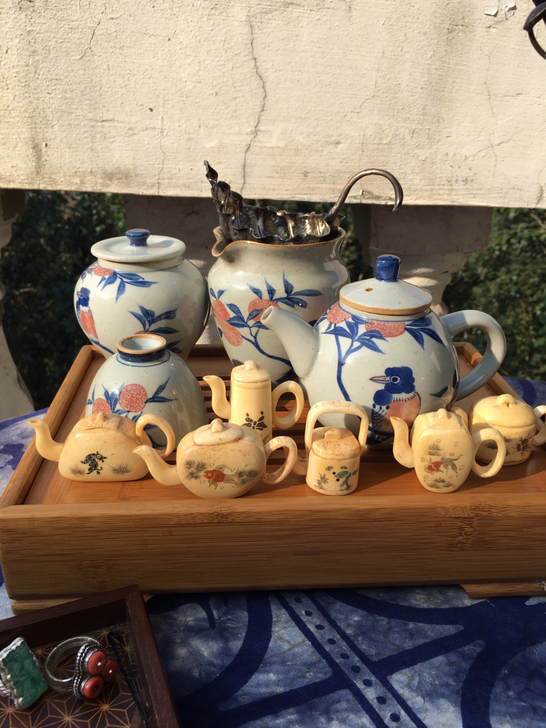 老库存骨雕小茶壶摆件手把件挂件把把壶把把胡