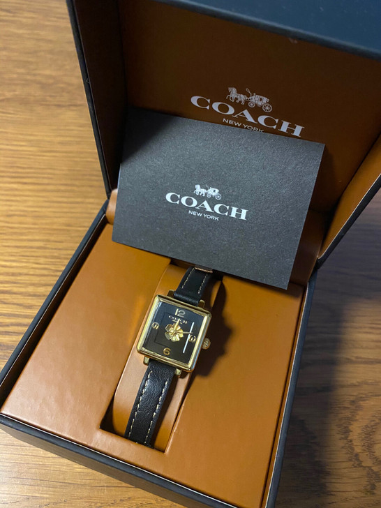coach 女表 全新新款山茶花黑金系列