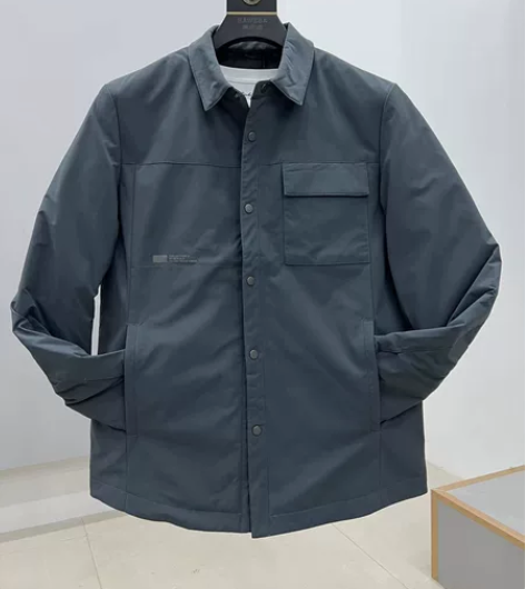 金丝狐男士羽绒服翻领衬衣款羽绒服 尺码:1...