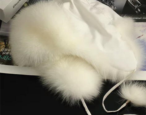 冬季帽女狐狸雷锋帽皮草东北保暖棉毛帽子护耳...