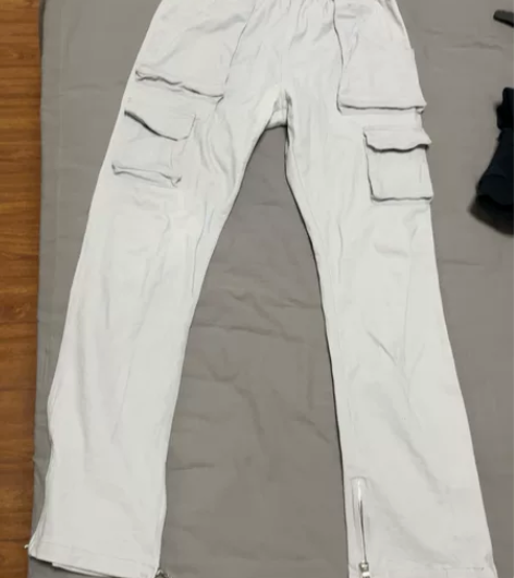 CCY CRUNCHY 多口袋拉链微喇叭长...