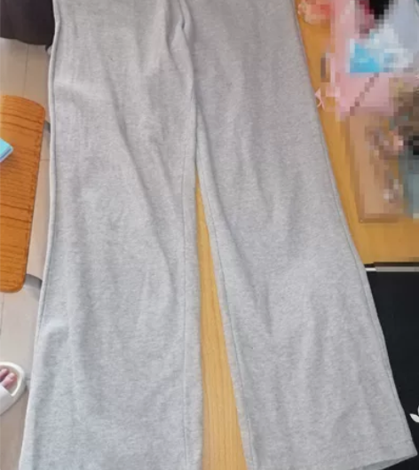灰色休闲运动裤 阔腿裤 s码 裤长92cm...