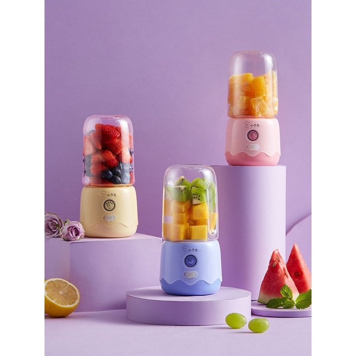 全新小贝熊榨汁机家用小型便携式水果迷你电动...