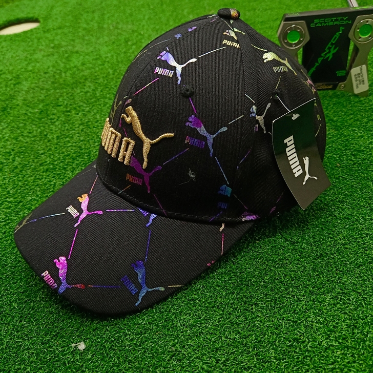 PUMA彪马棒球帽子 潮流金丝刺绣反光男女...