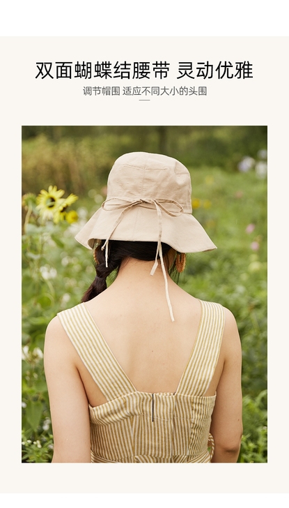 #CACUSS 双面戴棉麻透气遮阳帽