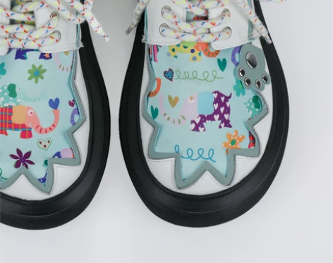 原创设计2022春季可爱卡通小皮鞋厚底小众...