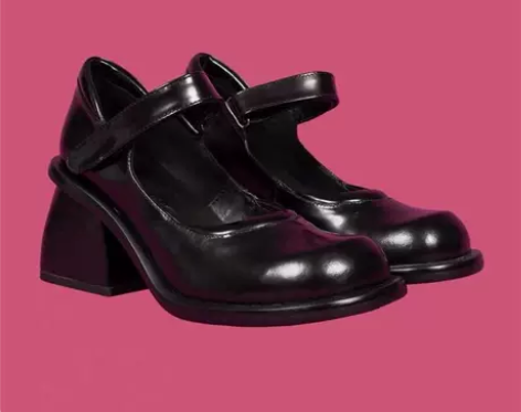 单鞋2022学院风复古高跟玛丽珍鞋粗跟大头...