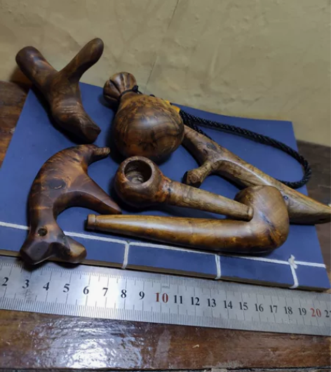 麻梨疙瘩烟斗火琉璃鼠李根烟嘴纯实木小斗手工...