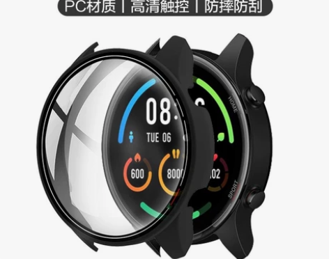 适用小米手表color运动版壳膜一体表壳全...