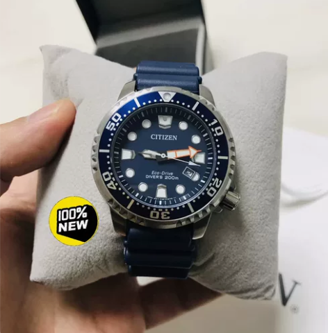 西铁城光动能手表潜水时尚运动休闲橡胶表带男...