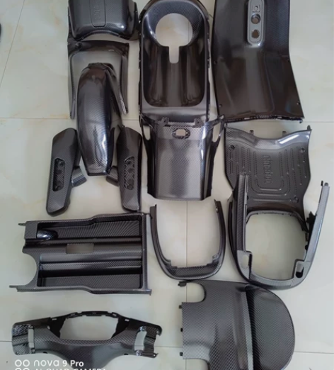 九号电动 新款c90全车外观pp黑件 水转...