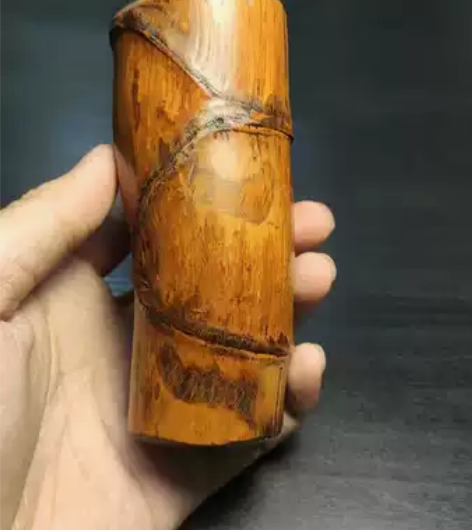 清代 罗汉竹小笔筒 花插 选一段老竹随形而...