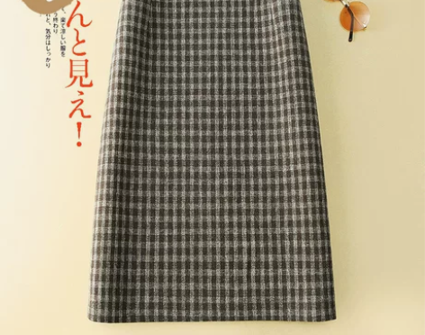 【全新】毛呢半身裙秋冬新款高腰显瘦a字裙百...