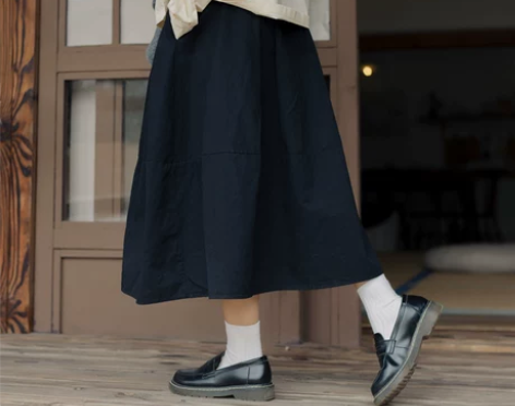 过片 2022春季自制松紧腰A型半身裙日系...