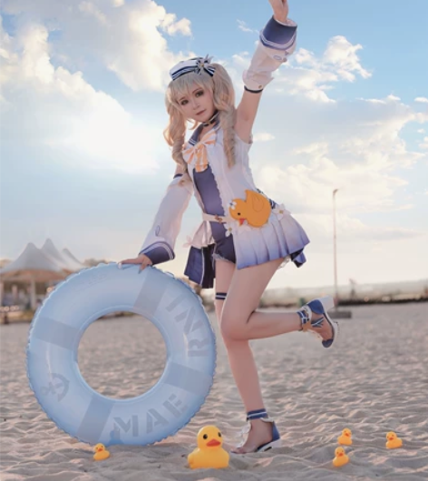和顺动漫家现货原神芭芭拉泳装cos服夏日闪...