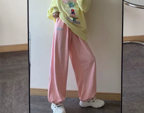 大宁 休闲裤女宽松直筒韩版潮流ins嘻哈运...