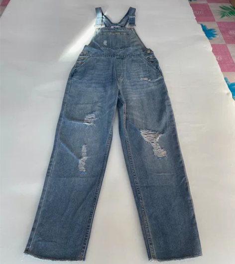 29码  腰围二尺二   宽松版背带牛仔裤...