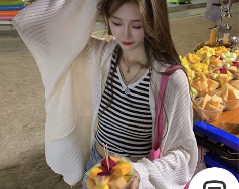 吊带背心?开衫 防晒针织开衫女夏季薄款连帽...