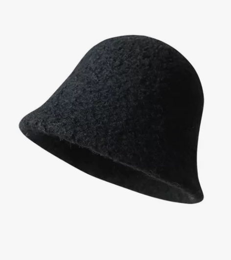 高级感台灯帽女生气质素雅纯色盆帽冬季保暖素...