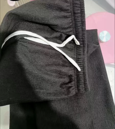 全新 39元加绒灯芯绒运动裤女束脚裤新款 ...