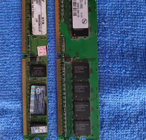 金斯顿,尔必达ddr2内存 1g各一条,6...