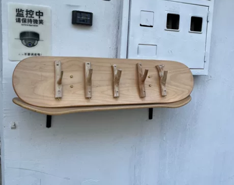 【滑板周边】衣物挂架挂钩衣帽架，制作过程就...