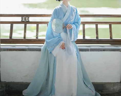 千秋谣原创魏晋风汉服女超仙气飘逸交领晋制齐...